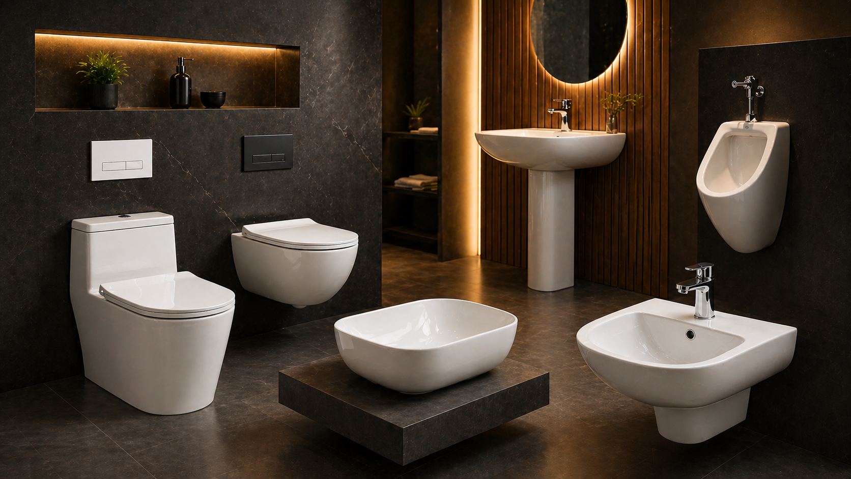 modern bathroom with stylish tap basin and decorat (5)